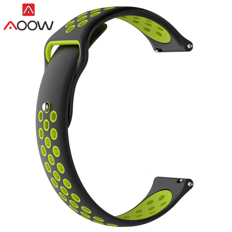 20 мм силиконовый ремешок для часов samsung Galaxy Watch Active 42 мм gear S2 классический Huami Amazfit BIP huawei watch 2 спортивный ремешок