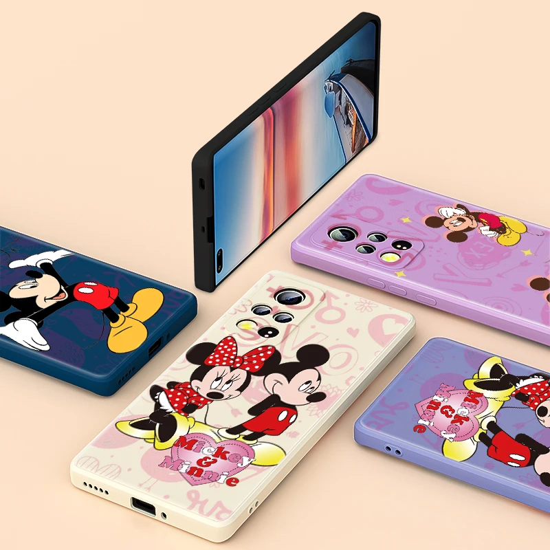 

Minnie Mickey Mouse Cute Liquid Silicone Soft Cover For Honor 20i X20 X10 10X 10i 9X 9C 9S Play 3 4 5 Pro Lite 5G Phone Case