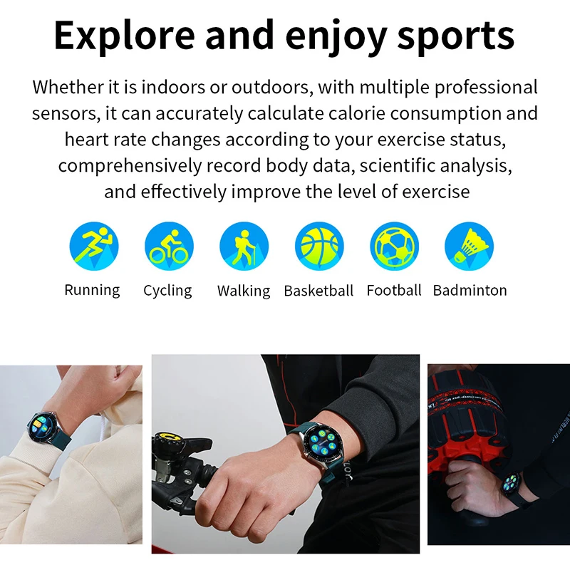 

LIGE IP68 Waterproof Smart Watch Men Heart Rate Blood Pressure Multifunction Information Reminder Full Touch Screen Smartwatch