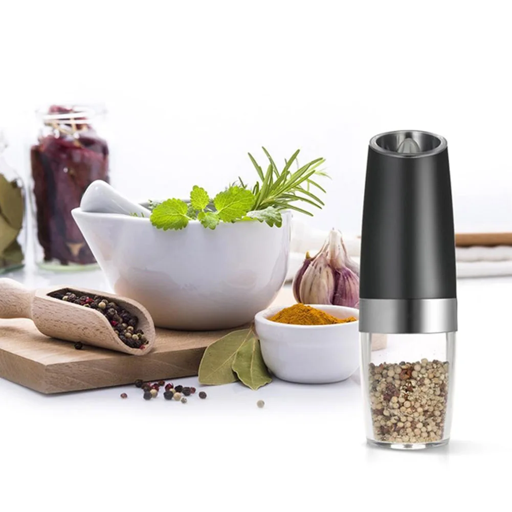 

Automatic Milling Electric Gravity Pepper Grinder LED Salt Mill Kitchen Seasoning Grinding Tool RERI889