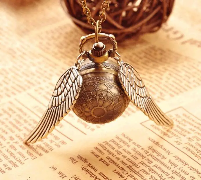 Часы кварцевые карманные для мальчиков и девочек кулон в виде мяча Снитча на