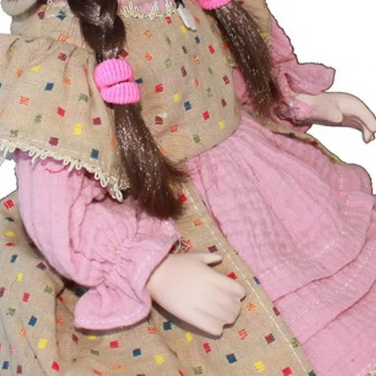 

40cm Rural leisure ceramic dolls, home decoration gifts dolls, children's holiday gifts, furnishing articles