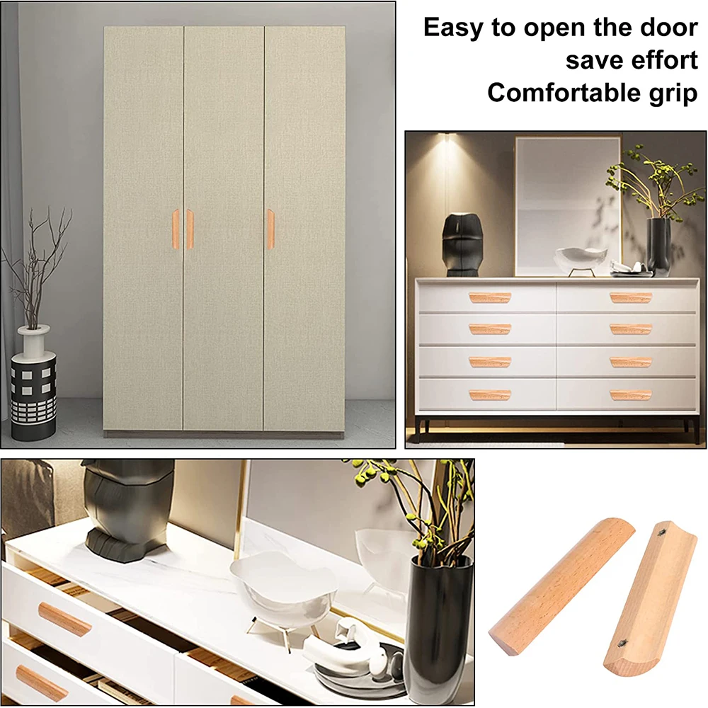 Деревянная ручка для мебели шкафа выдвижного ящика 10 шт. расстояние отверстия 96