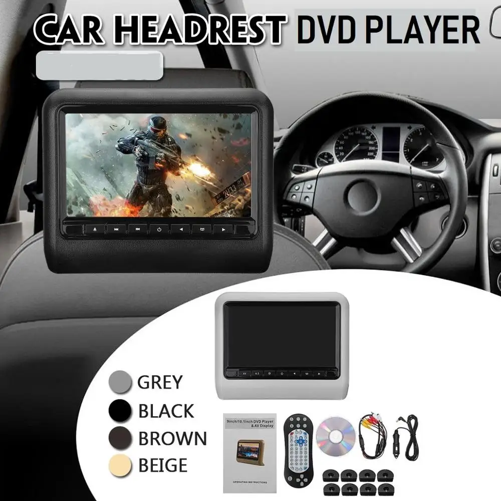 9 &quotАвтомобильный подголовник DVD видео мультимедиа плеер монитор развлечения с
