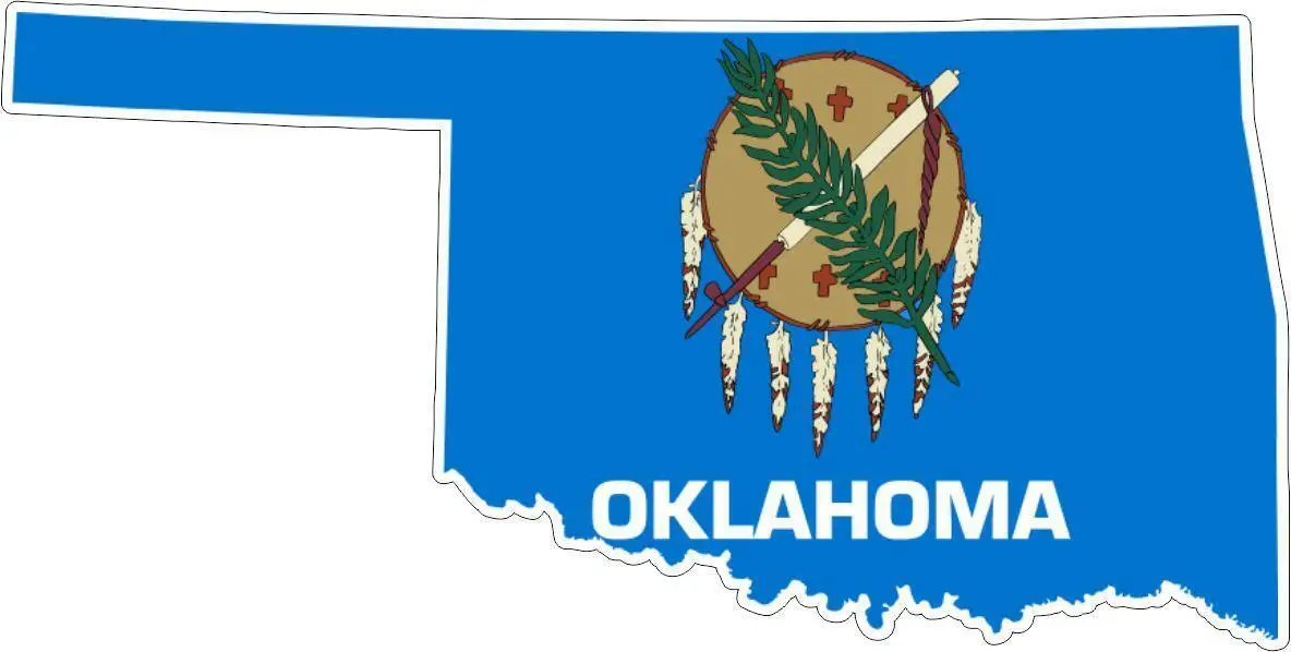 

Sticker Car Moto Map Flag Vinyl Outside Wall Decal Macbbook Oklahoma Usa