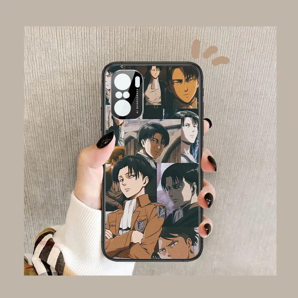 

Levi Ackerman Style Phone Case For xiaomi redmi POCO F1 F2 F3 X3 Pro M3 9C 10T Lite NFC Anime Black Cover Silicone Back Prett mi