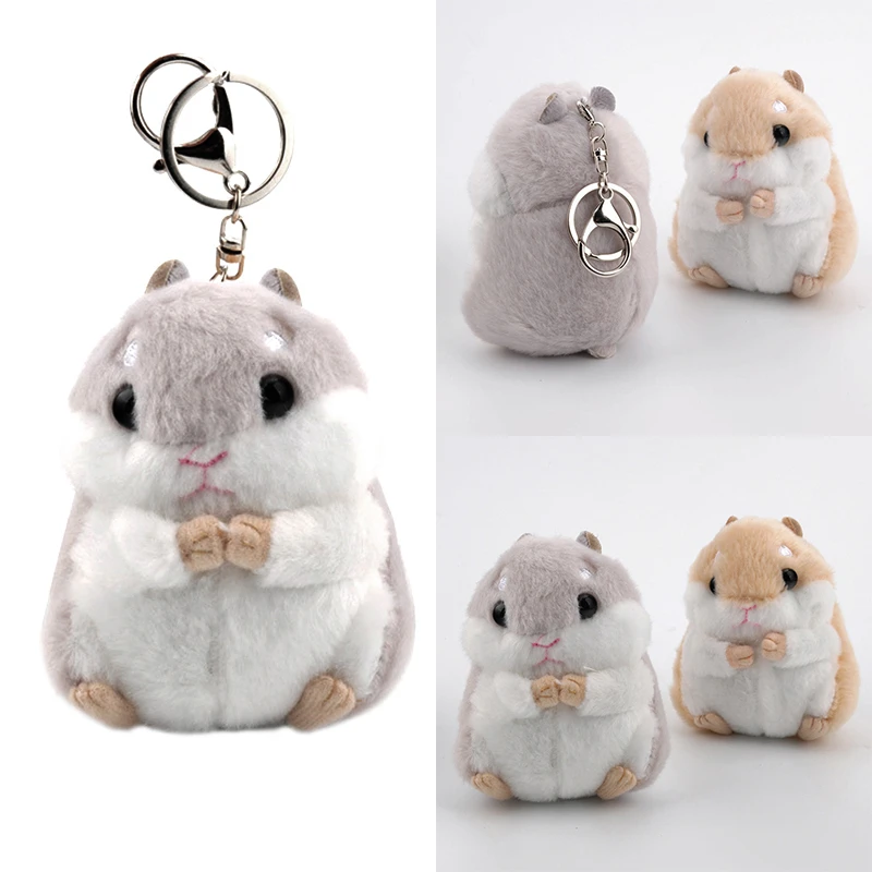 Милый мягкий плюшевый мультяшный животный белый хаки маленький хомяк кукла