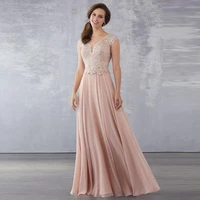 2022 new exquisite blush pink jewel neck cap sleeves lace mother of the bride dresses beaded wedding guest gowns full length