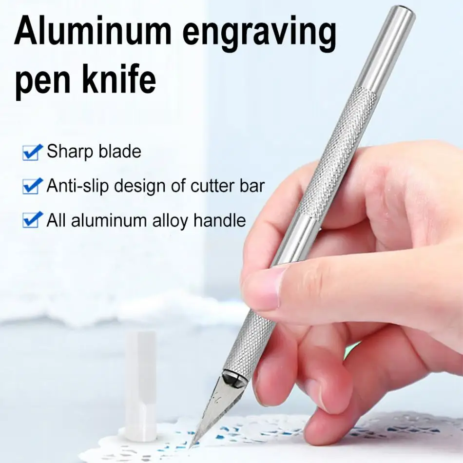 

Engraving Handle Metal Scalpel Blades Non Slip Cutter Engraving Craft Blades for Mobile Phone Laptop PCB Repair Hand Tools