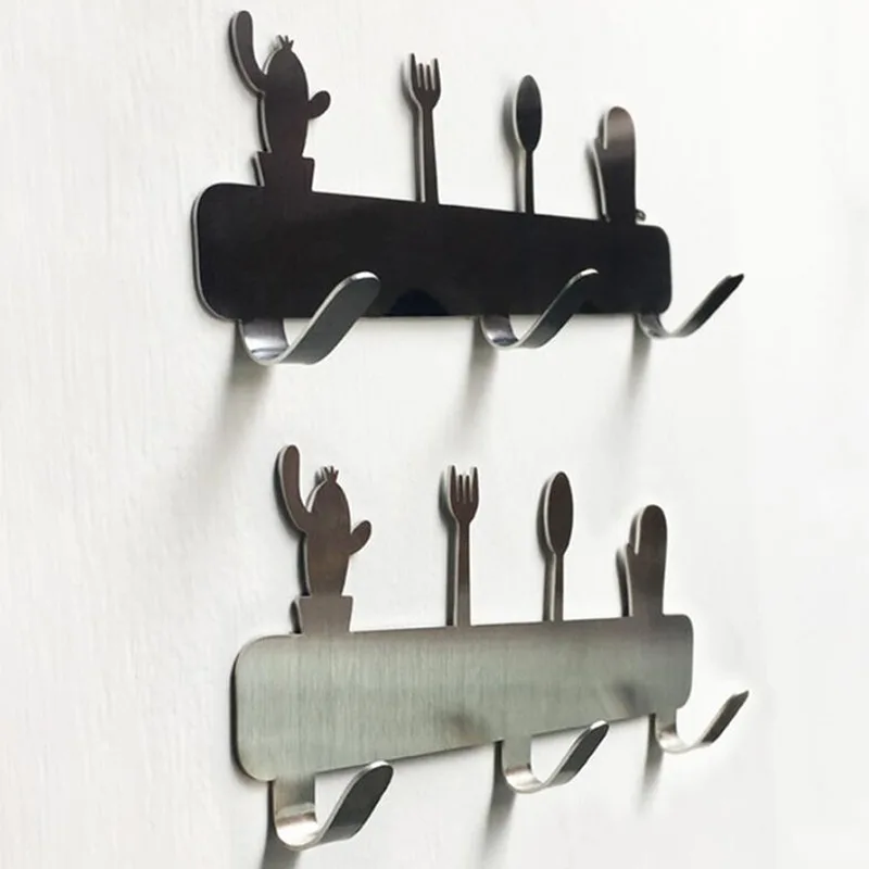 

Милые стильные самоклеящиеся крючки из нержавеющей стали, домашние декоративные крючки, тканевый мешок для ключей, крючок-органайзер, дома...