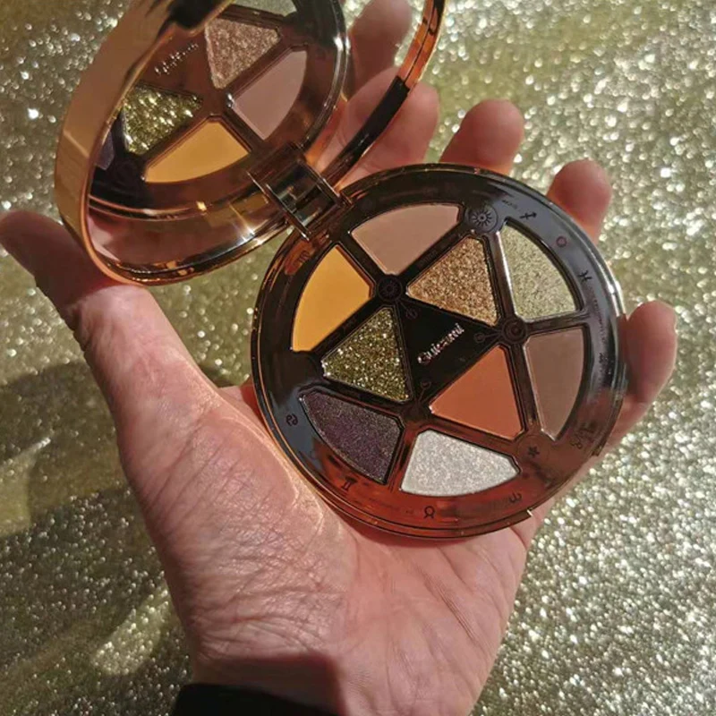 Монета на удачу матовые мерцающие тени для век Палитра водостойкие блестящие