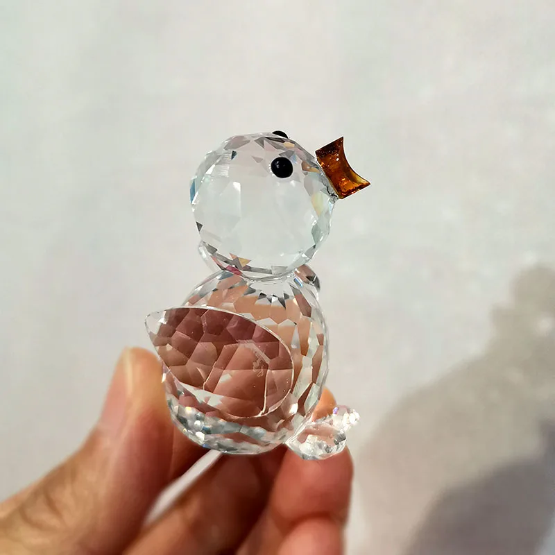 

Crystal Chick Figurines Collection Glass Animal Paperweight Miniature Craft Home Table Decor Ornament Xmas Kids Favor Gift