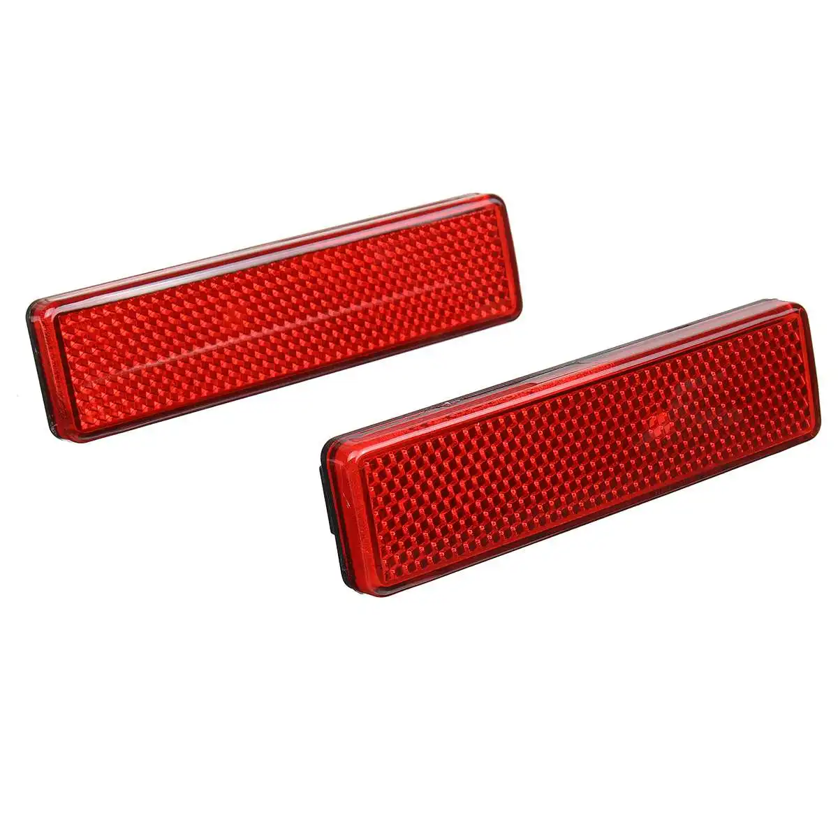 Красный 2pcs Car Rear Bumper Reflector Black/Red Lens For Vauxhall/Opel Vivaro Movano For Nissan Primastar - Цвет: Красный