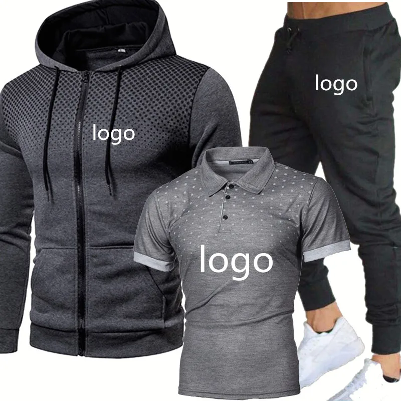 

Spring Autumn Men's suits Jacket Custom logo Any customization Car Logo cotton Men's sweatshirt Gradient+sweatpants 3-piece set