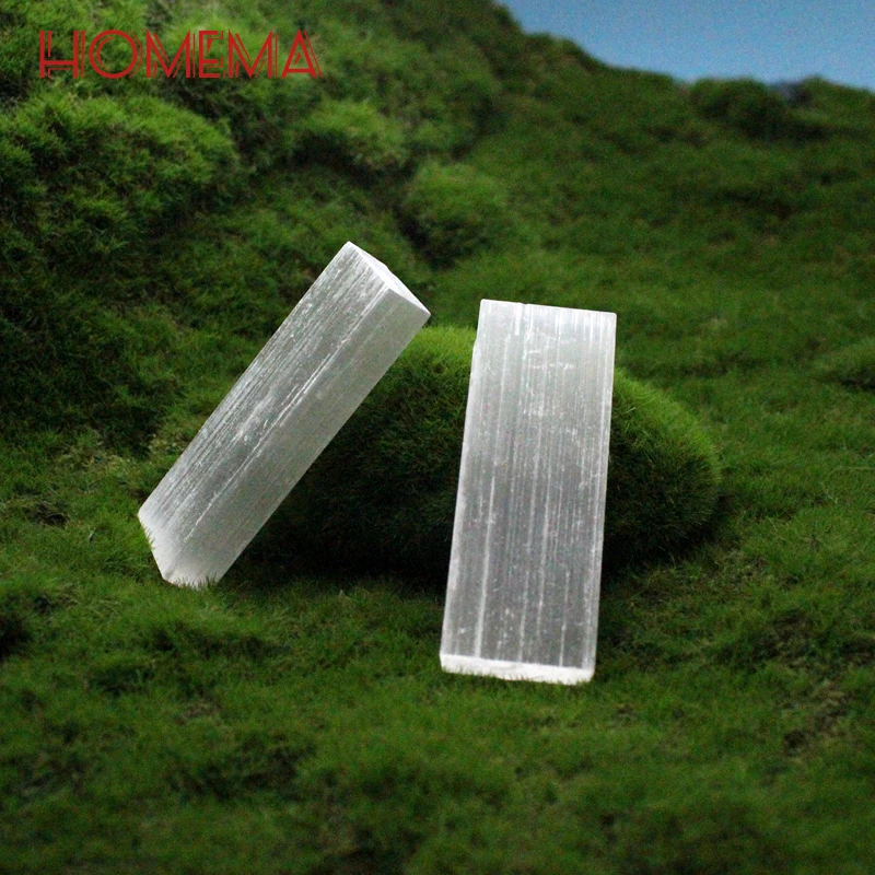 

Natural Selenite Crystal Stick Chips Gypsum Rome Decoration white Quartz Rough Minerals Specimen Point Healing Stone Home Decor