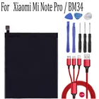 Аккумулятор BM34 на 3010 мА  ч для Xiaomi Mi Note Pro BM 34, аккумулятор, аккумуляторы, аккумуляторы, батареи, внешние аккумуляторы + USB-кабель + Инструменты