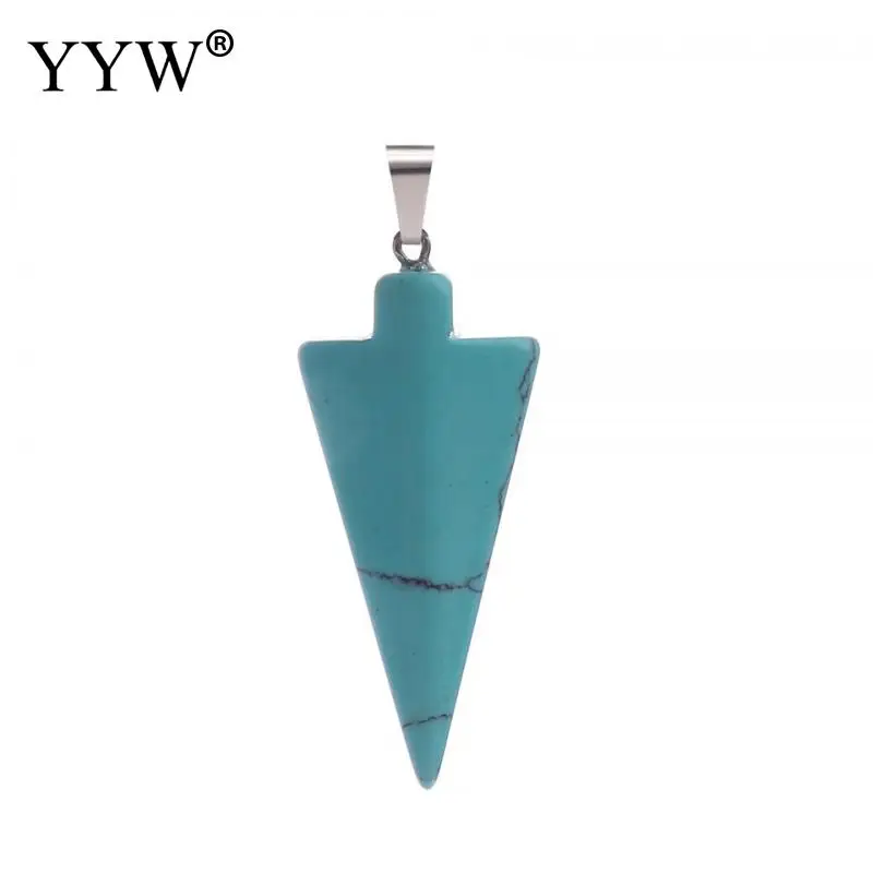 5 шт./лот подвески в форме стрелы из драгоценного камня морской опал тигровый глаз