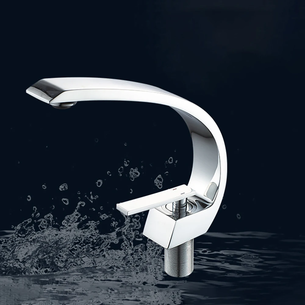 

New Bath Basin Faucet Brass Chrome Faucet Brush Nickel Sink Mixer Tap Vanity Hot Cold Water Bathroom Faucets