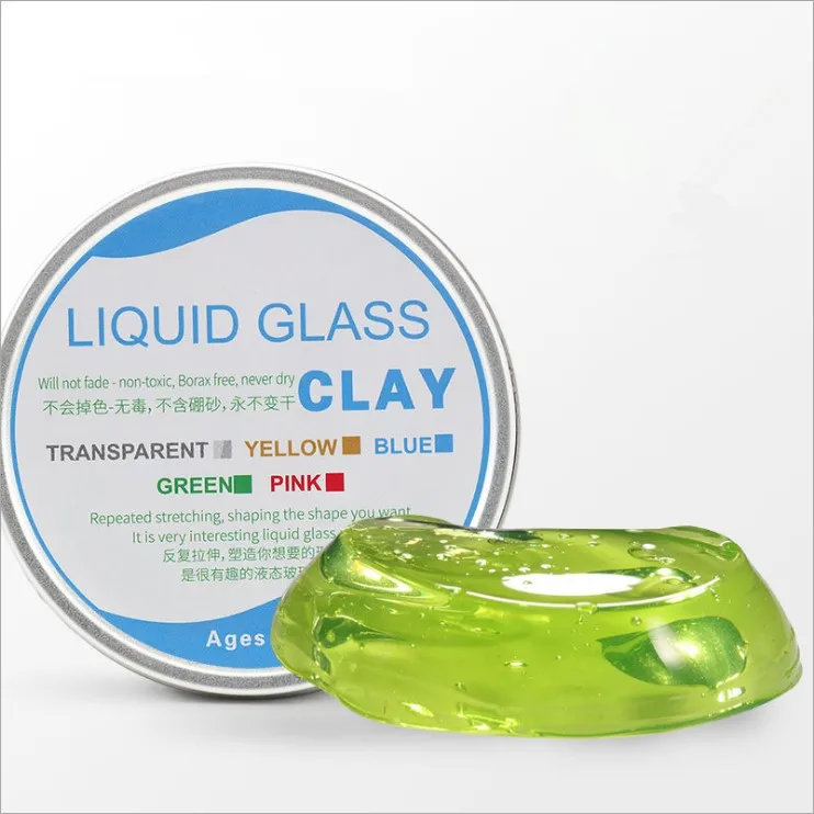 Green Пластилин кристалл без Бора цвет хлопок слизи игрушки глиняные шпатлевки пушистые принадлежности DIY Пластилин для детей антистресс полимерный подарок - Цвет: Green