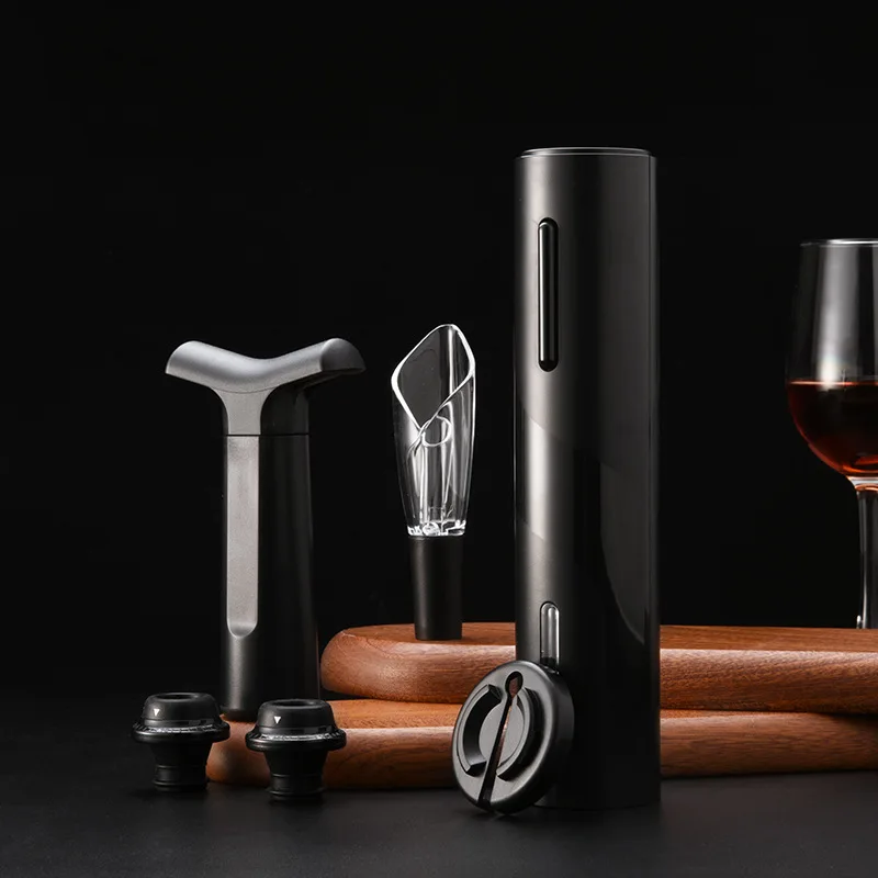 usb electric wine opener automatic corkscrew creative wine bottle opener red wine stopper opener foil cutter set kitchen gadgets free global shipping