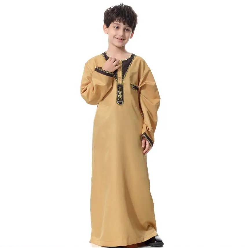 Jubba/кафтан для мальчиков Мусульманские костюмы Детская одежда в арабском стиле