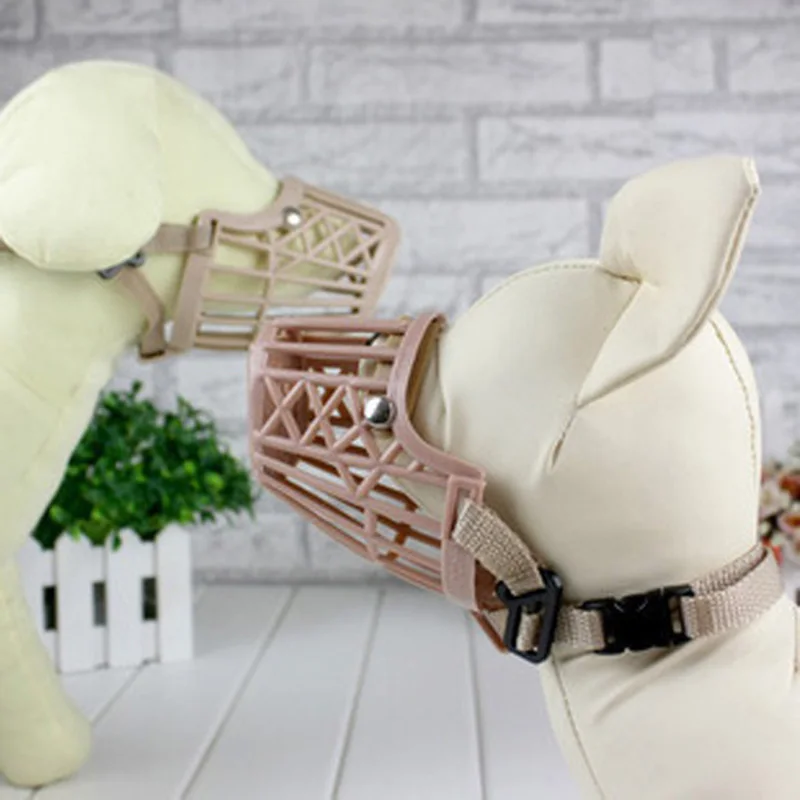 

1 шт. маска для мордочки собаки, пластиковая корзина против укусов, Регулируемая сетка для рта, 7 размеров