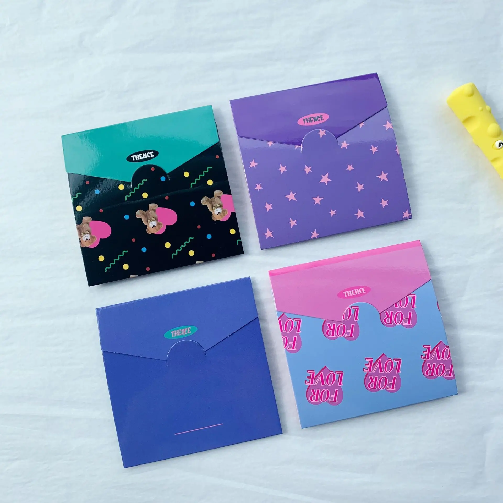 Милые открытки в Корейском стиле с медведем кошкой для скрапбукинга креативные