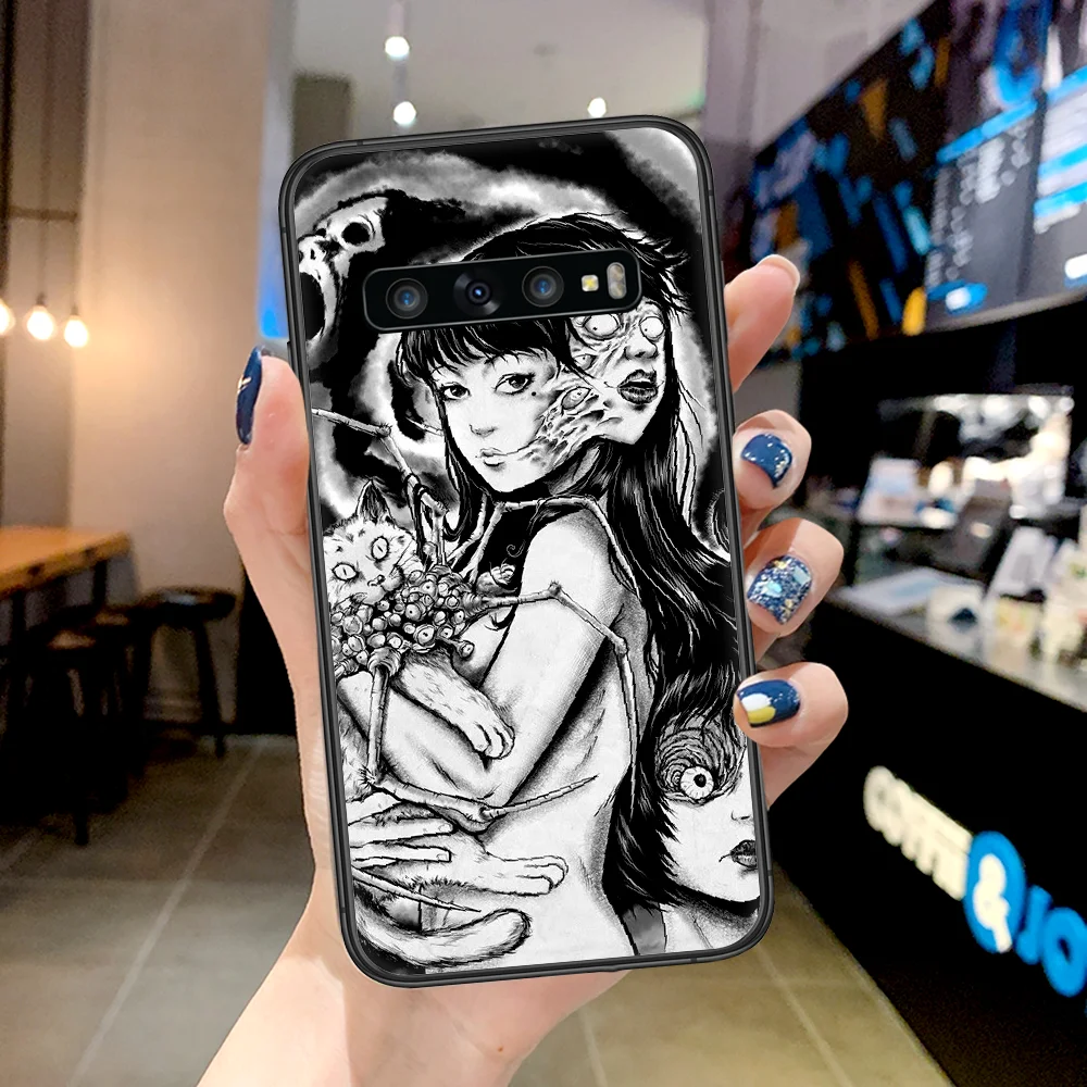 

Horror comic Junji Ito Art Phone Case For Samsung Galaxy Note S 8 9 10 20 Plus E Lite Uitra black Back Pretty Shell Tpu