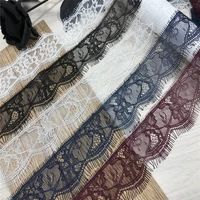 9m thin lace trim 5 5cm navy blue eyelash lace black white chantilly lace fabrics wine diy clothes accessories lace for crafts
