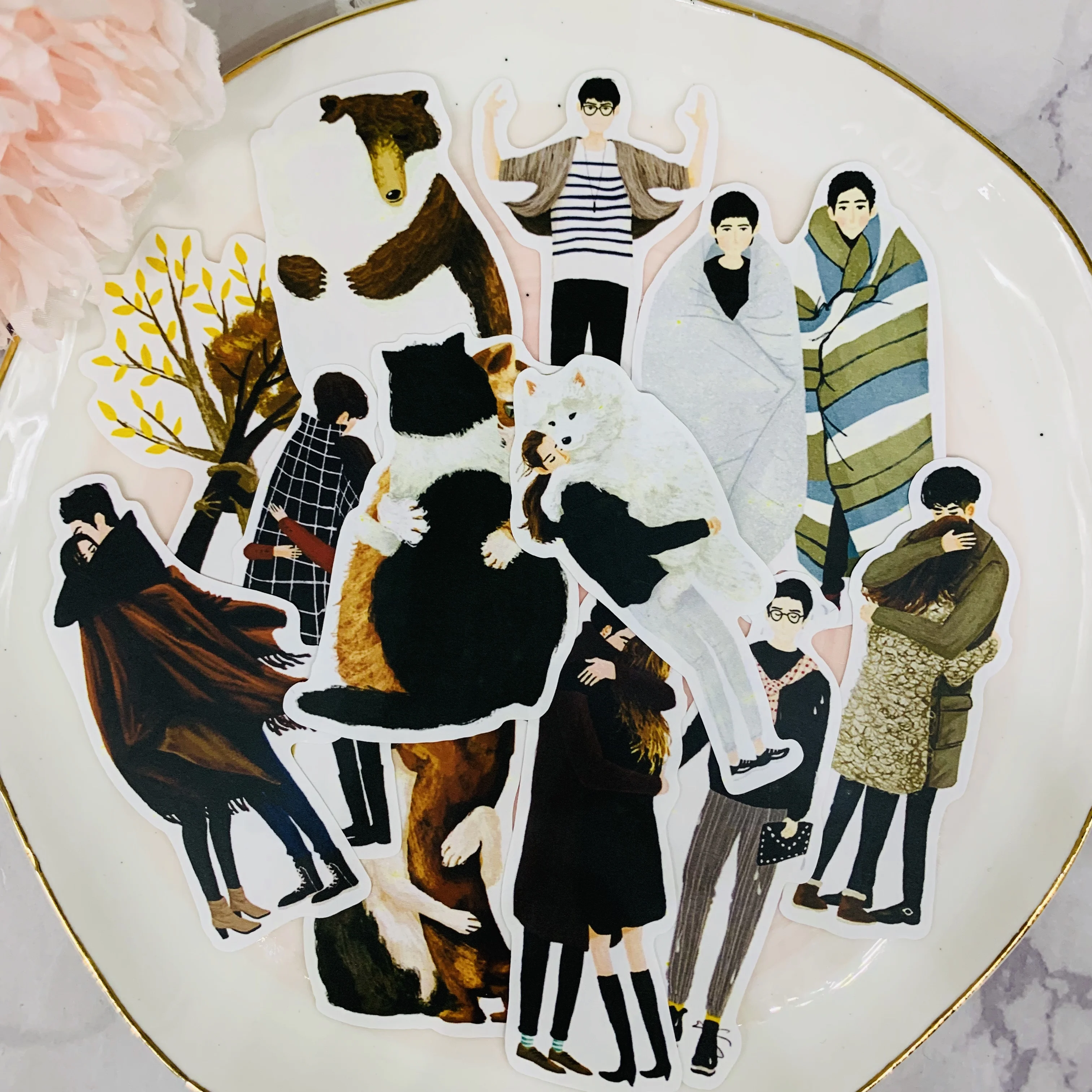 

23Pcs/Pack Vintage Romantic Lover Sticker DIY Scrapbooking Album Junk Journal Planner Decorative Stickers