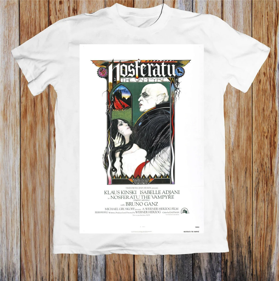 Nosferatu 1970S ретро-постер к фильму унисекс футболка Новинка Забавные топы Футболка |
