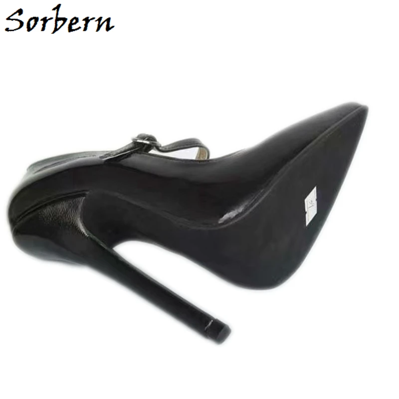 Sorbern mary janes/женские туфли-лодочки; туфли на высоком каблуке; туфли на шпильке; офисные женские модельные туфли; женские туфли на каблуке; ; черные туфли-лодочки; Размер 12