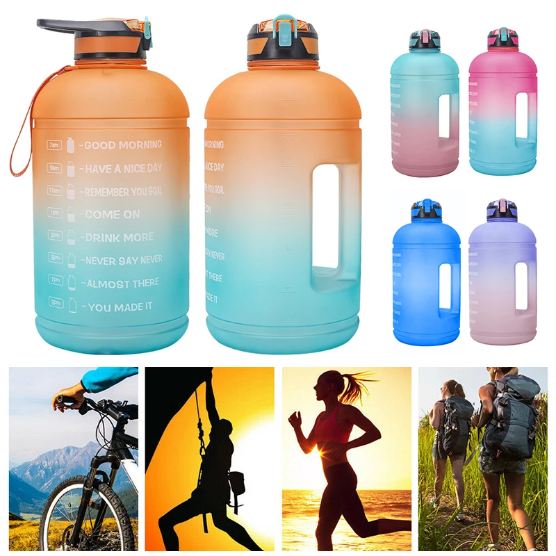 Пластиковые бутылки для воды с широким горлышком объемом л соломинкой без БФА