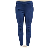 women stacked leggings fashion pencil pant solid color elastic waistband slim skinny trouser stacked pants for women