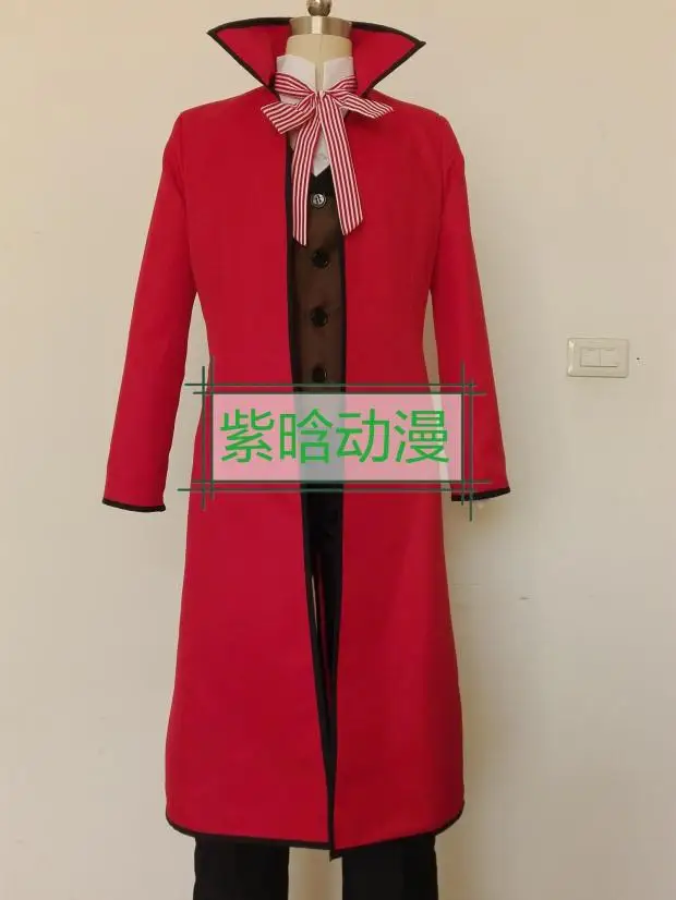 2020 Черный Дворецкий Death Shinigami Grell Sutcliff Косплей красная униформа наряд очки Carnaval