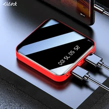 Портативная Быстрая зарядка Мобильная мощность мини 20000 мАч для huawei samsung портативная книга Мобильная мощность двойной USB порт Внешняя батарея