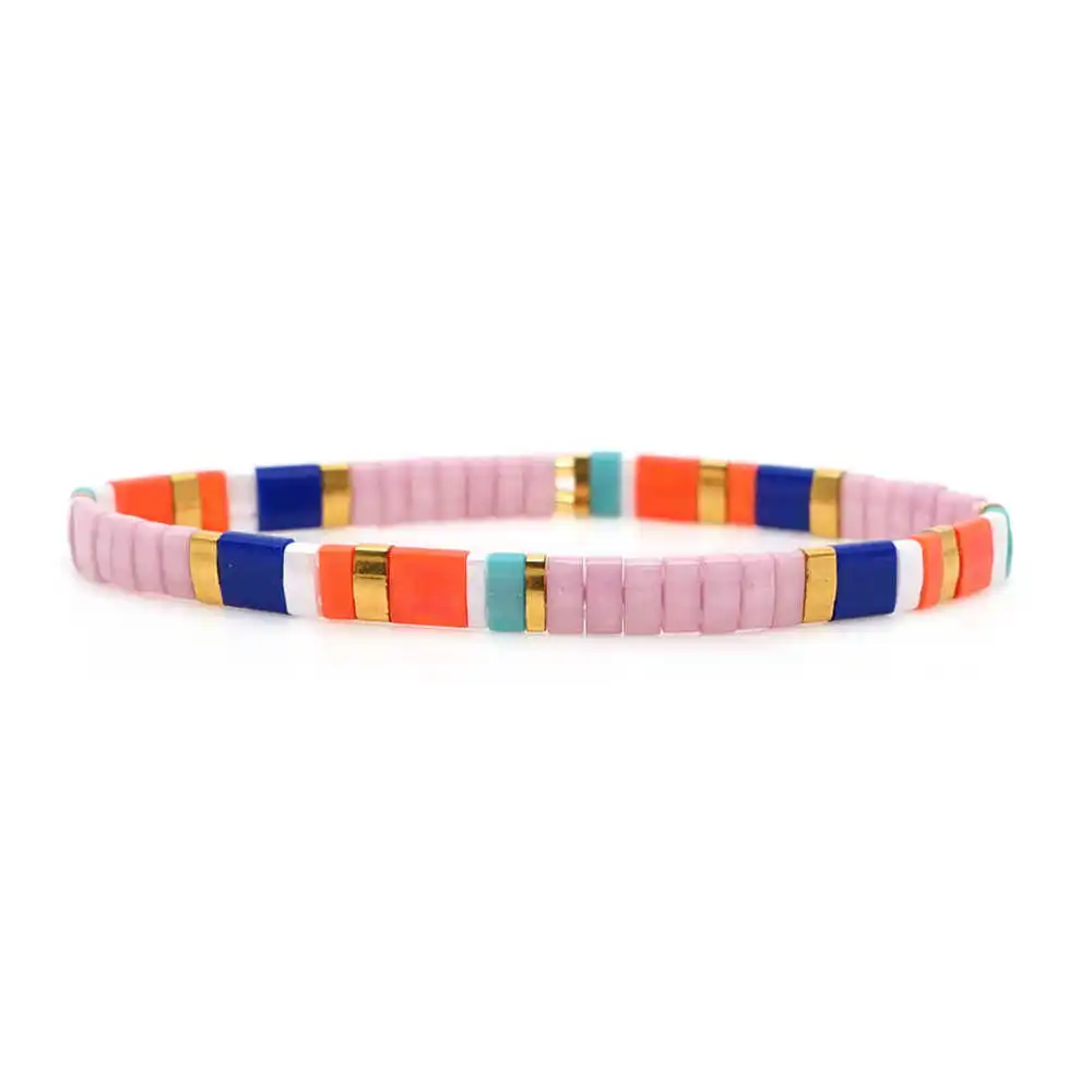 Shinus MIYUKI Tila Beads браслет Seahorse Pulseras Mujer Boho шикарный летний подарок для девочек с животными ручной работы из 4 предметов - Окраска металла: MI-B190159C