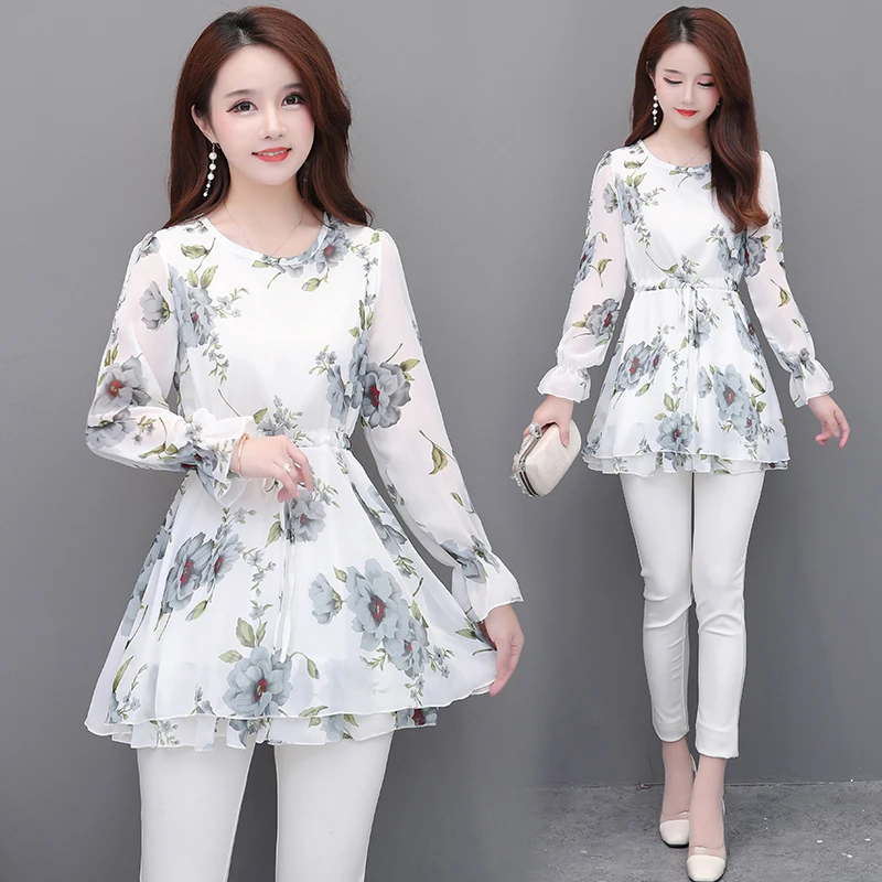 Шифоновые блузки рубашки 5XL 4XL 3XL размера плюс женская одежда для офиса работы
