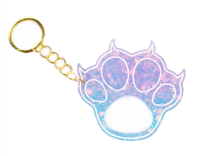 

YZY NEW Self Defense Weapon Keychain Silicone Mold for Resin Art Pointed Cat Dog DIY Resin Mold Supplies Silicone Mold Resin