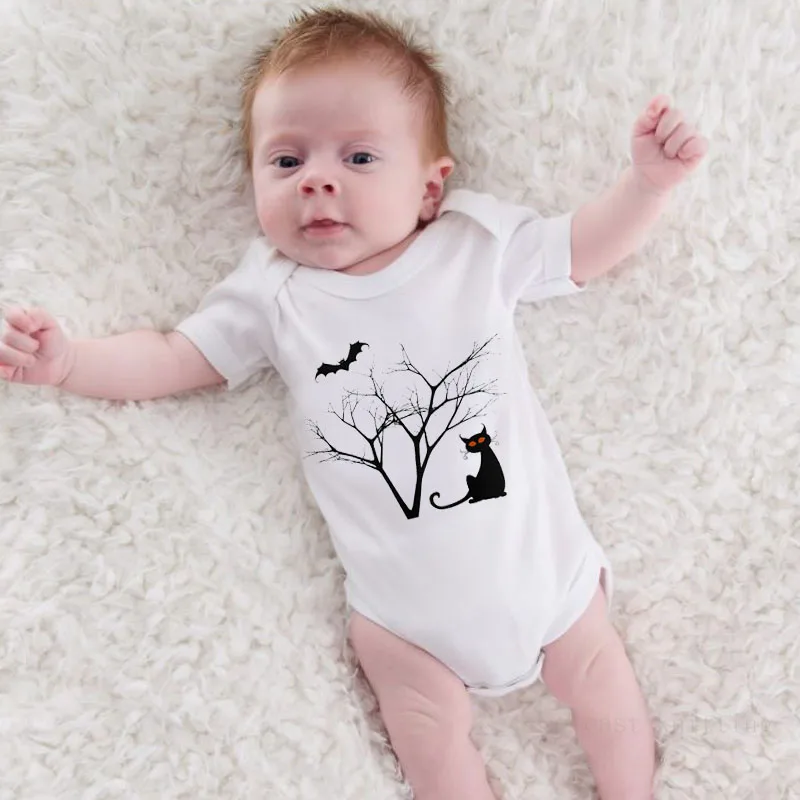 Хэллоуин сдельник для ребенка боди новорожденных мальчиков и девочек