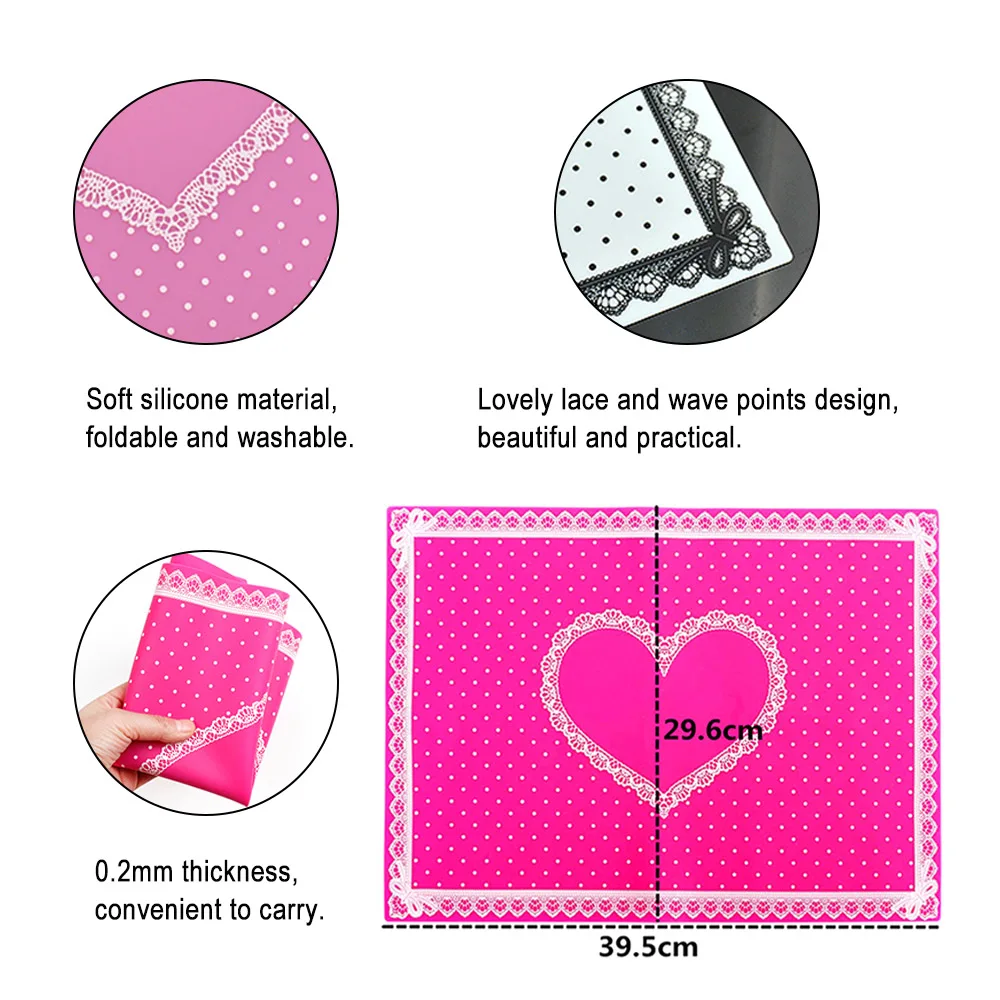 1 Набор моющаяся силиконовая подушка для рук и складной настольный коврик ногтей