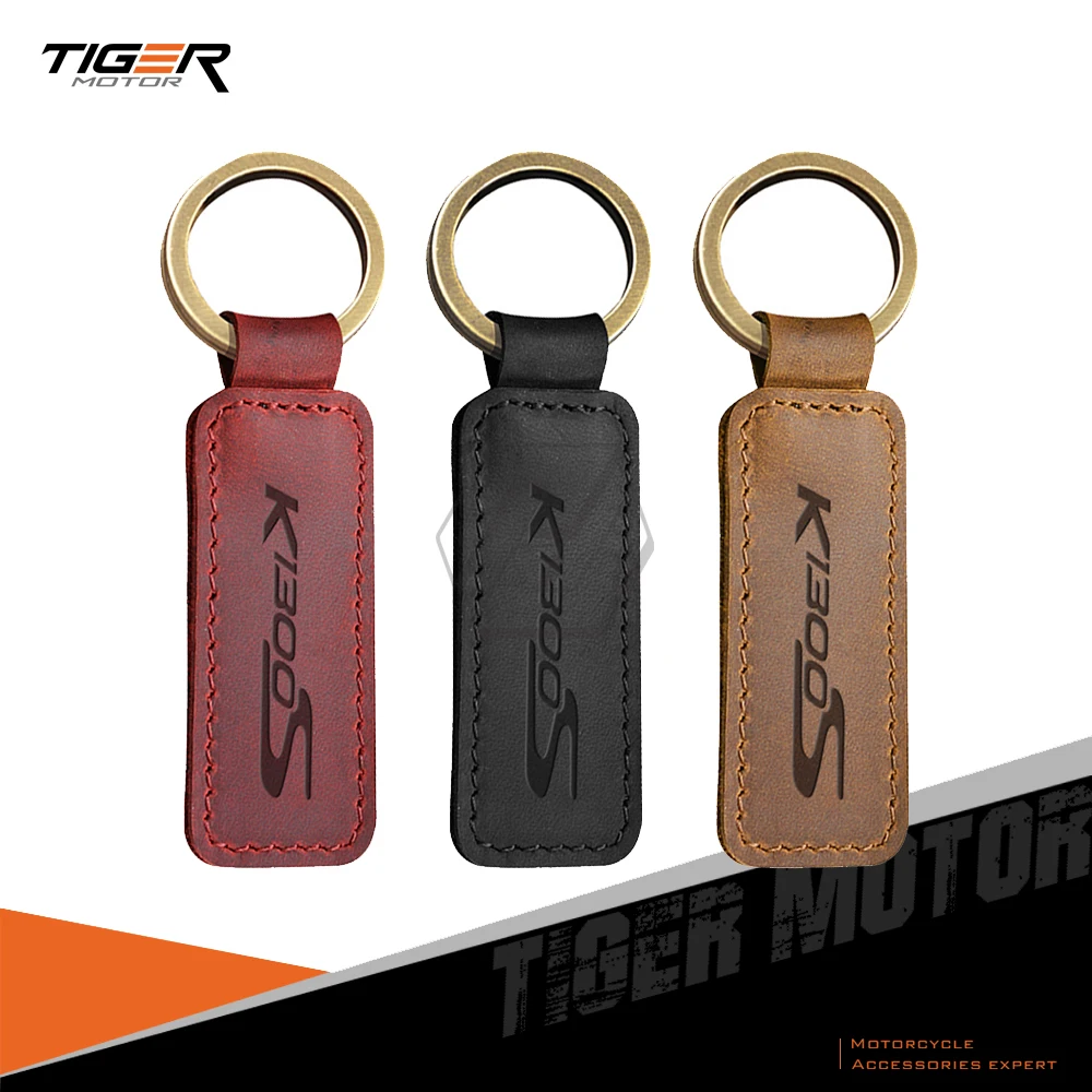 

For BMW Motorrad K1300S K1300 S Models Motorcycle Keychain Cowhide Key Ring