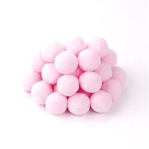 lt pink 8/10/15/20/25/30 мм помпон Искусственные цветы Материал мягкий помпон Пушистый Плюшевый мяч поделки своими руками помпоном домашний декор швейная фурнитура - Цвет: lt pink