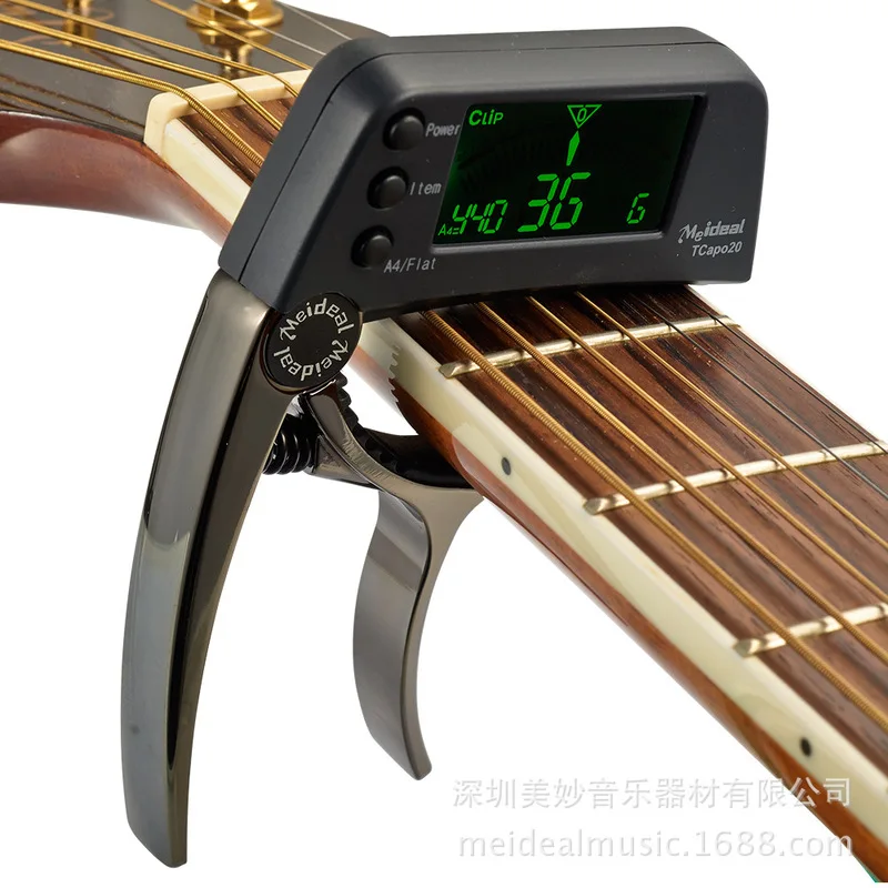 

GuitarAccessories TCapo20 Acoustic Guitar Tuner Capo Quick Change Key Capo Tuner Alloy Material for Electric Guitar Bass