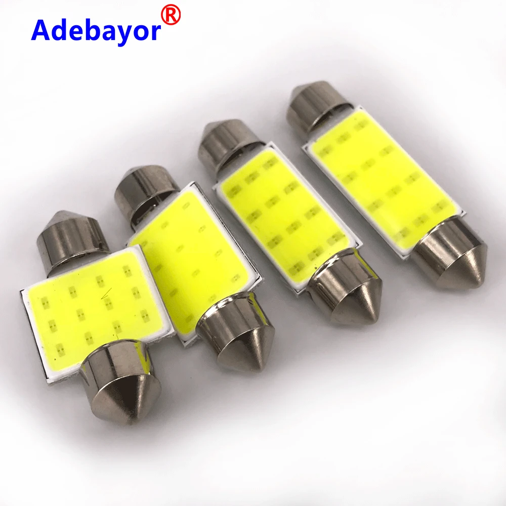 400 шт. Festoon C5W LED COB 31 мм 36 39 41 12 SMD лампы для автомобильного номерного знака