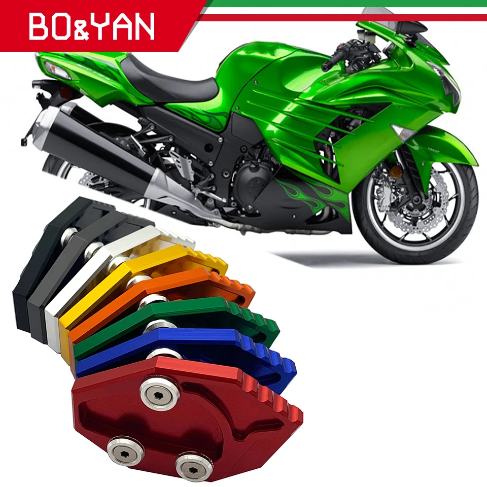 

Для kawasaki Ninja ZX14R ZX-14 ZX 14R 2006-2015, подножка для мотоцикла, боковая подставка, удлинитель, увеличенная пластина