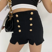 girls double breasted shorts 2021 summer wear new korean version of zhongda childrens casual and versatile a line pants