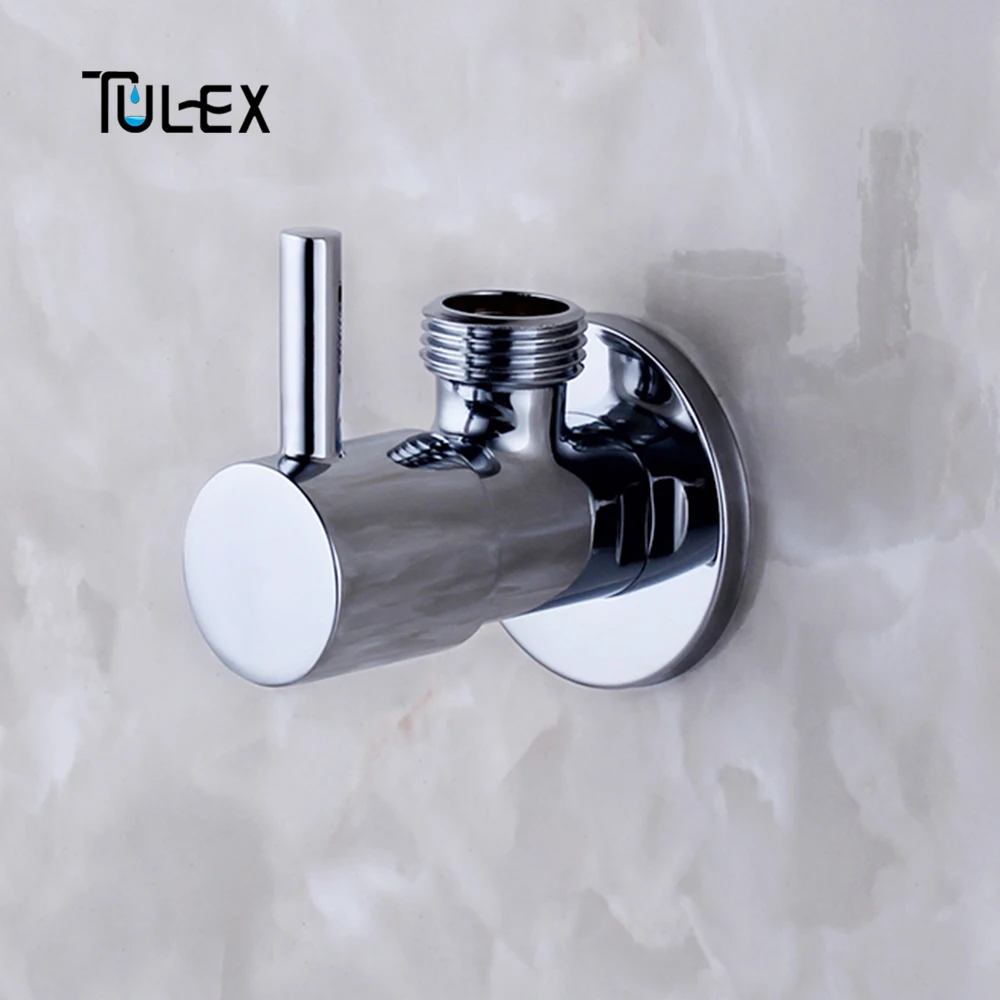 TULEX клапан контроля воды кран угловой клапан латунный переключающий туалетный клапан контроль кухонные аксессуары Твердый латунный хромированный