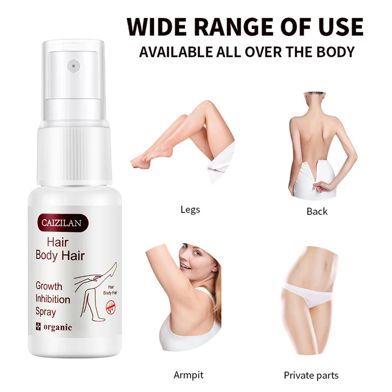 

Inhibits Body Hair Growth Sprays Painless Hair Removal Prevents Body Hair Growth Mild Moisturizing Non-Irritating Repair Essen