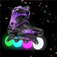 purple with light Roselle роликовые коньки для мужчин и женщин роликовые коньки высокого качества раздвижные фристайл коньки 4 колеса профессиональные - Цвет: purple with light